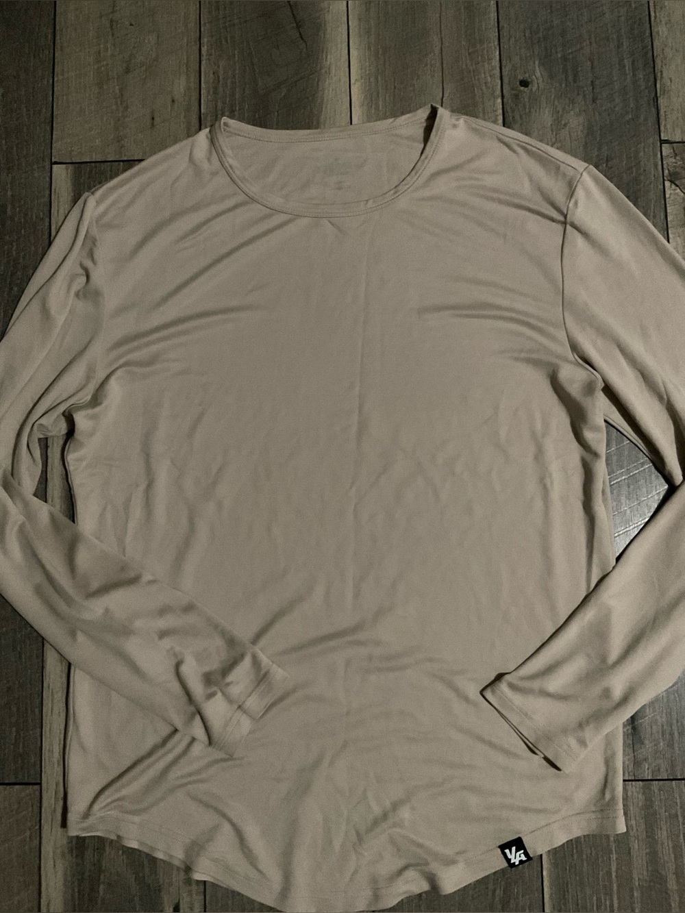 YoungLA Men's Long Sleeve Crew Neck Shirt - Taupe